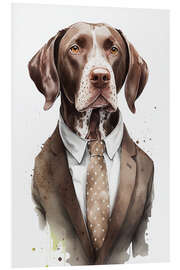 Foam board print German Shorthaired Pointer with Suit and Tie