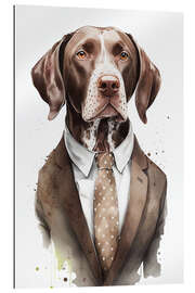 Galleritryck German Shorthaired Pointer with Suit and Tie