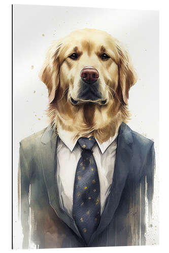 Galleriprint Golden Retriever Wearing Suit and Tie