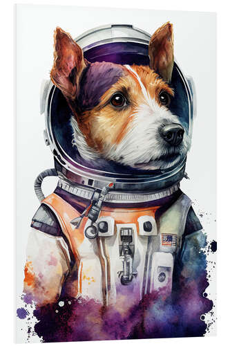 Tableau en PVC Terrier Astronaut