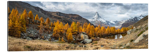 Gallery print Grindjisee and Matterhorn in autumn