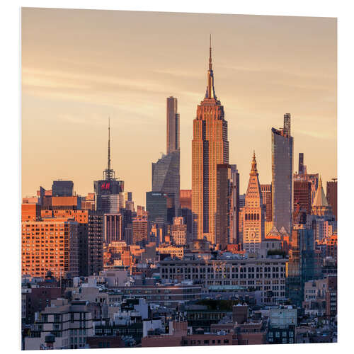 Foam board print Empire State Building at Sunset