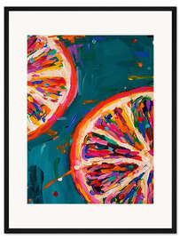 Gerahmter Kunstdruck Pink Grapefruit