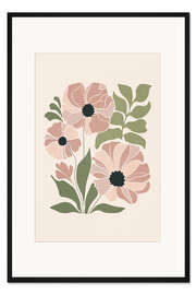 Gerahmter Kunstdruck Pink Flower
