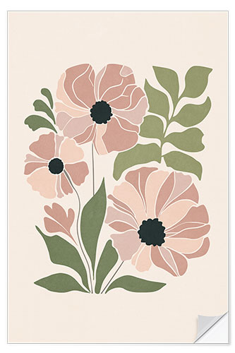 Wandsticker Pink Flower