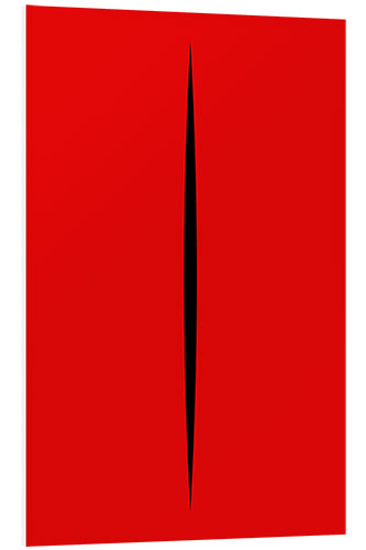 Quadro em PVC Red Cut, after Lucio Fontana