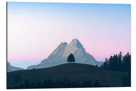 Magnettafel Schreckhorn und ein einsamer Baum