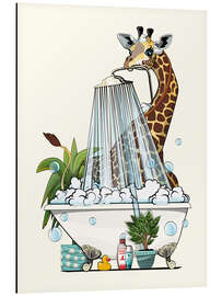 Magnettafel Giraffe in der Dusche