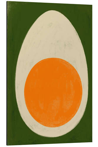 Aluminium print Hard Boiled Egg on Green