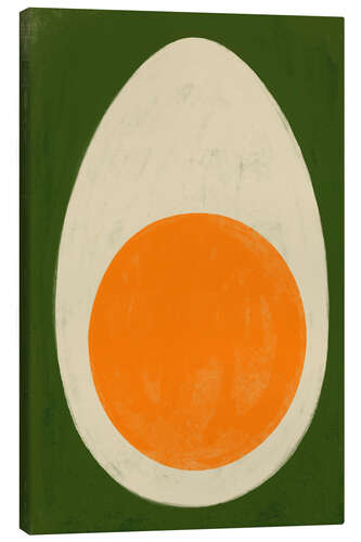 Canvas print Hard Boiled Egg on Green