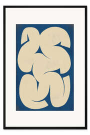 Gerahmter Kunstdruck Abstract Organic Shapes