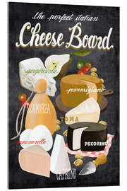 Quadro em acrílico The Perfect Italian Cheese Board