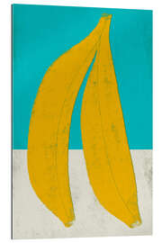 Gallery print Bananas on Turquoise Blue