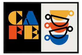 Gerahmter Kunstdruck Cafe
