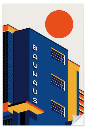 Selvklæbende plakat Bauhaus Building