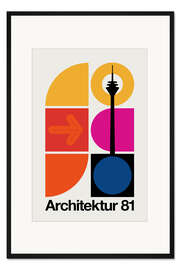 Gerahmter Kunstdruck Architektur 81