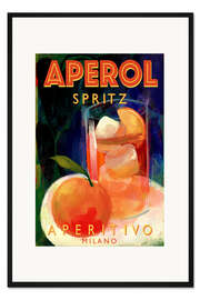 Gerahmter Kunstdruck Aperol Spritz Aperitivo, Milano