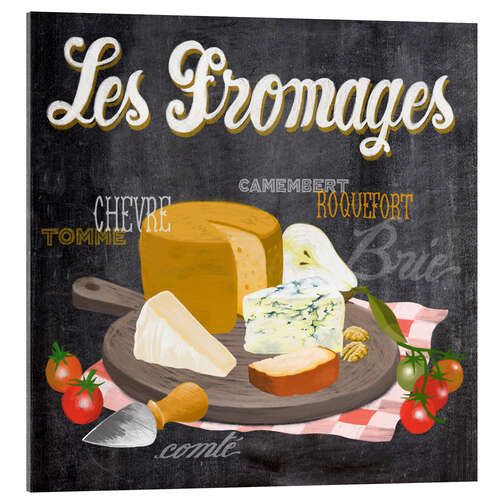 Quadro em acrílico Les Fromages - French Cheese Board