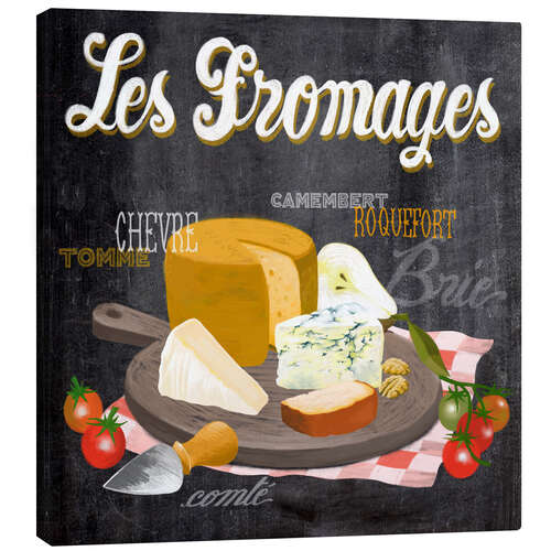 Canvas print Les Fromages - French Cheese Board