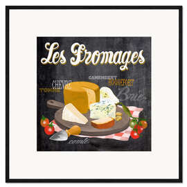 Impression artistique encadrée Les Fromages - French Cheese Board