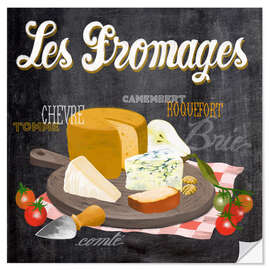 Vinilo para la pared Les Fromages - French Cheese Board