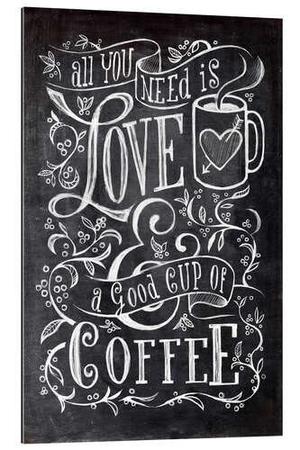 Gallery print Blackboard Quote - Love and Coffee