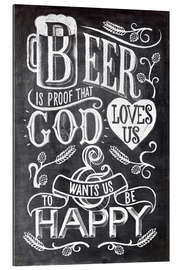 Gallery print Blackboard quote - Beer is Proof