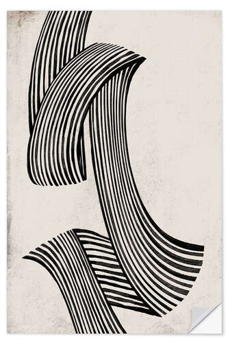 Adesivo murale Flowing, abstract linework