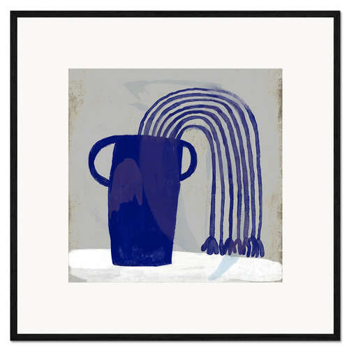 Framed art print Blue Flowers in a Blue Vase III