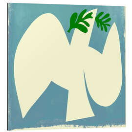 Magnettafel Friedenstaube mit Olivenzweig