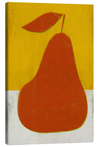 Quadro em tela Pear Orange on Yellow