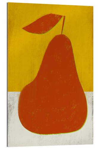 Gallery print Pear Orange on Yellow