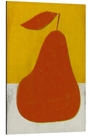 Magnettafel Birne Orange auf Gelb