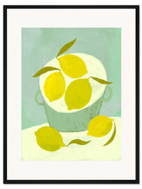 Gerahmter Kunstdruck Fünf Zitronen - Marco Marella