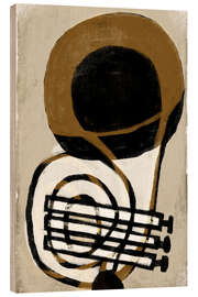 Tableau en bois Abstract Trumpet