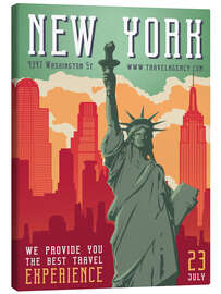 Lærredsbillede  New York Vintage Travel - nobelart