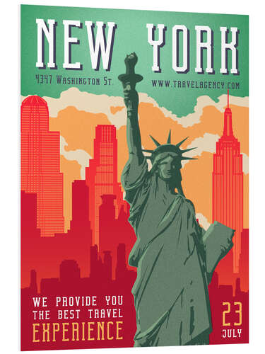 Tableau en PVC New York Vintage Travel