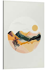 Magnettafel Sonnenaufgang in den Bergen