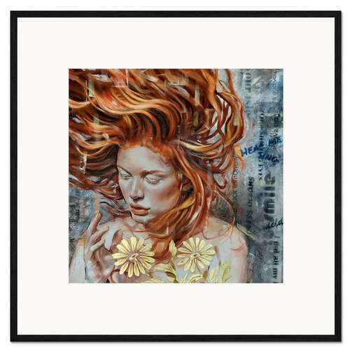 Plakat artystyczny premium w ramie Blooming from the Concrete II