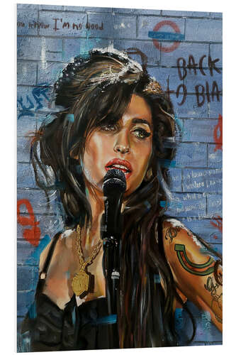 Foam board print Amy Winehouse Pop-Art Portrait