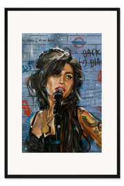 Gerahmter Kunstdruck Amy Winehouse Pop-Art Portrait