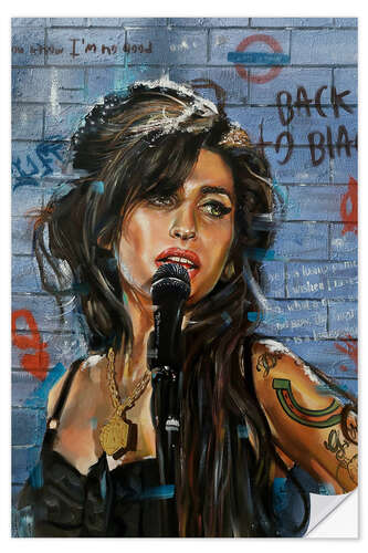 Vinilo para la pared Amy Winehouse Pop-Art Portrait