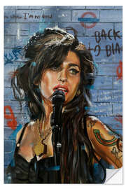 Muursticker Amy Winehouse Pop-Art Portrait