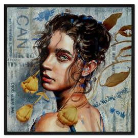 Gerahmter Kunstdruck Blooming from the Concrete