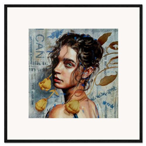 Framed art print Blooming from the Concrete
