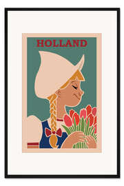 Gerahmter Kunstdruck Holland Reiseplakat