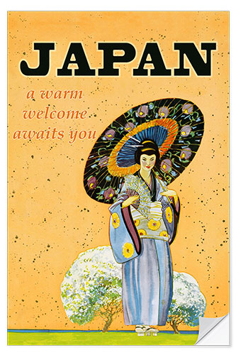 Naklejka na ścianę Japan, A Warm Welcome Awaits You