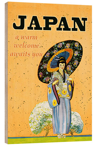 Cuadro de madera Japan, A Warm Welcome Awaits You