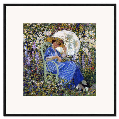 Ingelijste kunstdruk In the Garden, 1911
