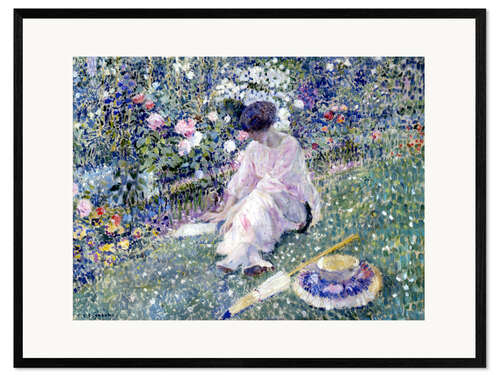 Kehystetty taidepainatus Garden in June, 1911